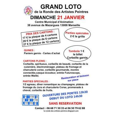 Photo du grand loto de la ronde des artistes peintres à Marseille 8eme Arrondisse