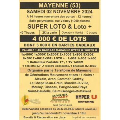 Photo du SUPER LOTO & LOTO + DU TERRITOIRE DE MAYENNE à Mayenne