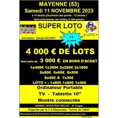 Photo du Super loto du 11 novembre à Mayenne