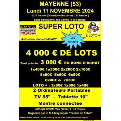 Photo du Super loto du 11 novembre à Mayenne