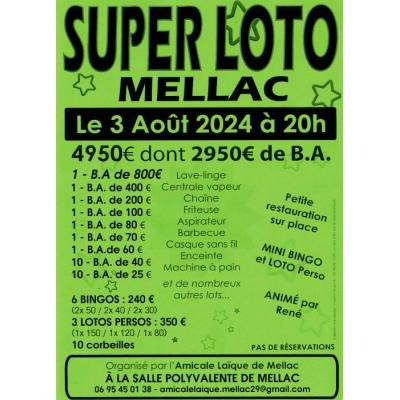 Photo du Super loto de l'Amicale Laïque de Mellac animé par René à Mellac