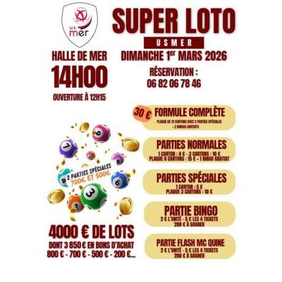 Photo du loto dot&eacute; de 4 000 &euro; de lots (3 850 &euro; bons d'achats) à Mer
