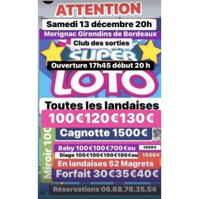 Photo du SUPER LOTO Grosse landaises début 20h 5 grosses cagnottes à Mérignac
