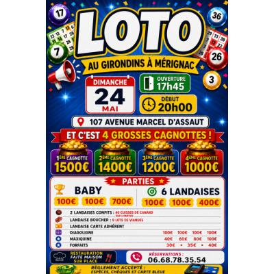 Photo du Tr&egrave;s gros loto de folie GROSSES LANDAISES ET 4 cagnottes à Mérignac