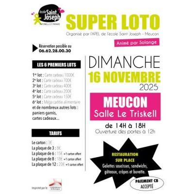 Photo du Super loto animé par Solange à Meucon