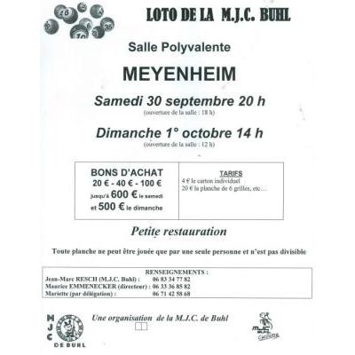 Photo du loto de la M.J.C. Buhl à Meyenheim
