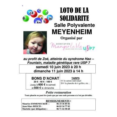 Photo du loto de la solidarité à Meyenheim