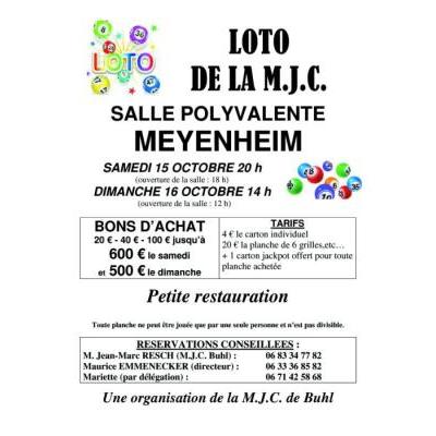 Photo du  loto de la M.J.C. à Meyenheim