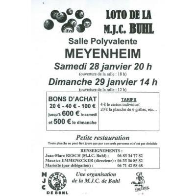 Photo du loto de la M.J.C. Buhl à Meyenheim