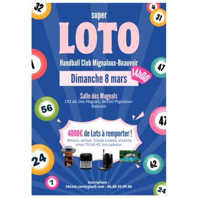 Photo du Super loto avec 4000 euros de lots &agrave; gagner à Mignaloux-Beauvoir