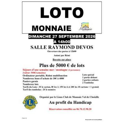Photo du Loto du Lions Club de Monnaie Val de Choisille à Monnaie