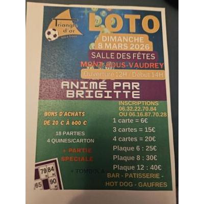 Photo du Super  LOTO du T.O.J.F à Mont-sous-Vaudrey