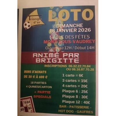 Photo du Super  LOTO du T.O.J.F à Mont-sous-Vaudrey