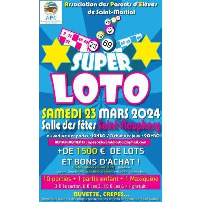 Photo du Super Loto organisé par l'APE St Martial à Montauban