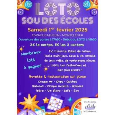 Photo du Grand loto du Sou des écoles de Montéléger  à Montéléger