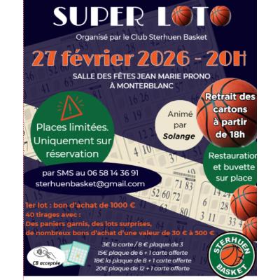 Photo du Super loto du Basket anim&eacute; par Solange.  à Monterblanc