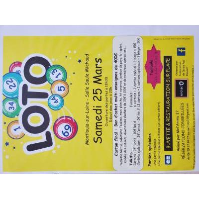 Photo du Super Loto animé par Mélanie 06.59.27.14.07 à Montlouis-sur-Loire