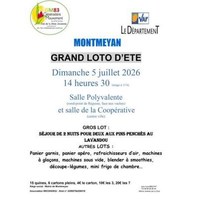 Photo du GRAND LOTO D'ETE à Montmeyan