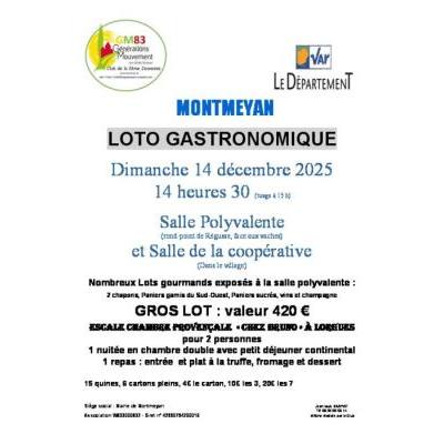 Photo du LOTO GASTRONOMIQUE à Montmeyan