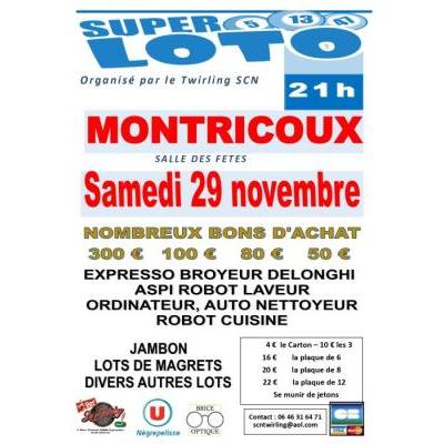 Photo du SUPER LOTO DU TWIRLING SCN à Montricoux