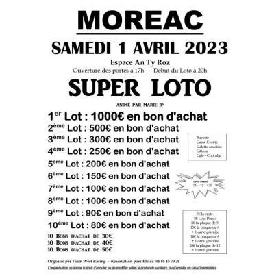 Photo du SUPER LOTO Samedi 1 Avril à MOREAC 20h à Moréac