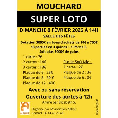 Photo du Super loto de l'association à Mouchard
