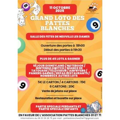 Photo du Grand loto des pattes blanches à Neuville-les-Dames
