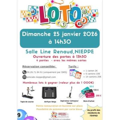 Photo du Loto annuel de l'Amicale de l'EHPAD de Nieppe à Nieppe