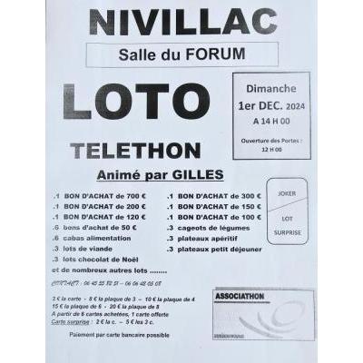 Photo du LOTO au profit du Téléthon à Nivillac