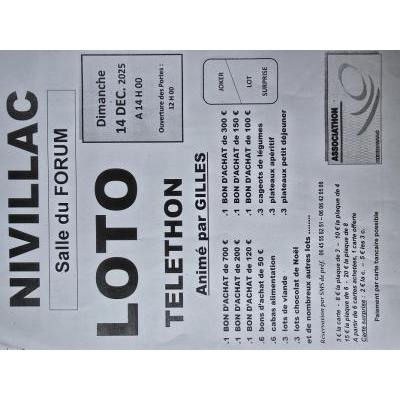 Photo du LOTO du TELETHON à Nivillac