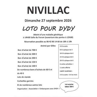 Photo du LOTO POUR DYDY  à Nivillac