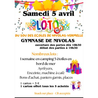 Photo du Loto du sou des écoles de Nivolas Vermelle à Nivolas-Vermelle