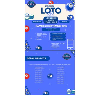 Photo du 2 LOTOS A SUIVRE animé par Jean Paul 700€ et 1000€ à Nort-sur-Erdre