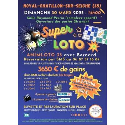 Photo du Super LOTO animé par Bernard d’ANIMLOTO 35  à Noyal-Châtillon-sur-Seiche