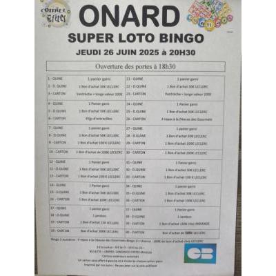 Photo du SUPER LOTO BINGO à Onard