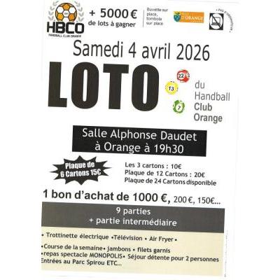Photo du SUPER LOTO DU HANDBALL CLUB ORANGE à Orange