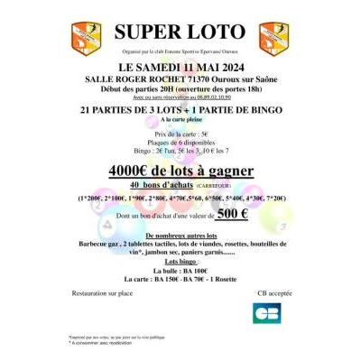 Photo du Super Loto Entente Sportive Epervans Ouroux et bingo à Ouroux-sur-Saône