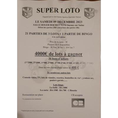 Photo du Super Loto bingo  à Ouroux-sur-Saône