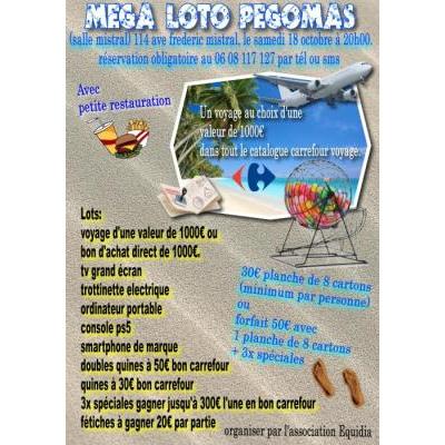 Photo du Méga loto de Pégomas avec superbe lots en perspective à Pégomas
