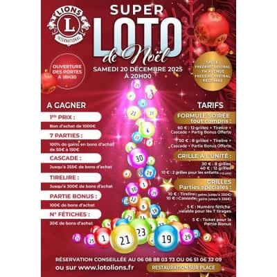 Photo du Super loto de Noël du Lions Club à Pégomas