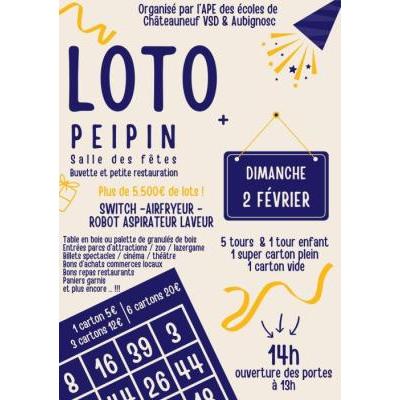 Photo du Loto organisé par l'APE des écoles de Châteauneuf Val-Saint-Donat & Aubignosc  à Peipin