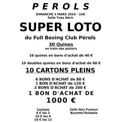 Photo du Super Loto Full Boxing Club 3000 Euros à Pérols