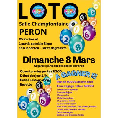 Photo du 🎉 GRAND LOTO DU SOU DES ÉCOLES DE PÉRON ! 🎉 à Péron