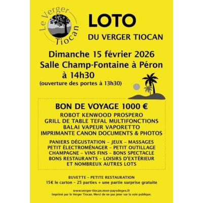 Photo du Grand loto du Verger Tiocan à Péron