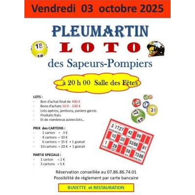Photo du LOTO des SAPEURS-POMPIERS à Pleumartin