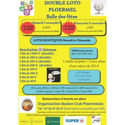 Photo du DOUBLE LOTO LE 1ER ET 2 NOVEMBRE ANIME PAR GEGE à Ploërmel