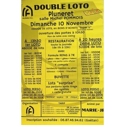 Photo du DOUBLE LOTO avec 10000€ de bons d’achat « Super U »Gaétan auray fc) à Pluneret