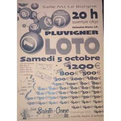 Photo du Loto animé par Marie et JP 1er lot 1200€ à Pluvigner