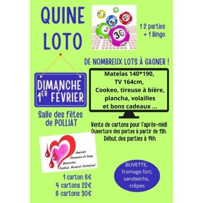 Photo du QUINE LOTO DES DONNEURS DE SANG à Polliat