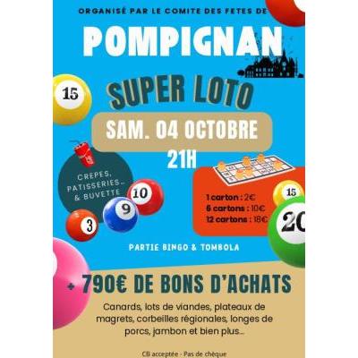 Photo du Loto du comité des fêtes de Pompignan à Pompignan